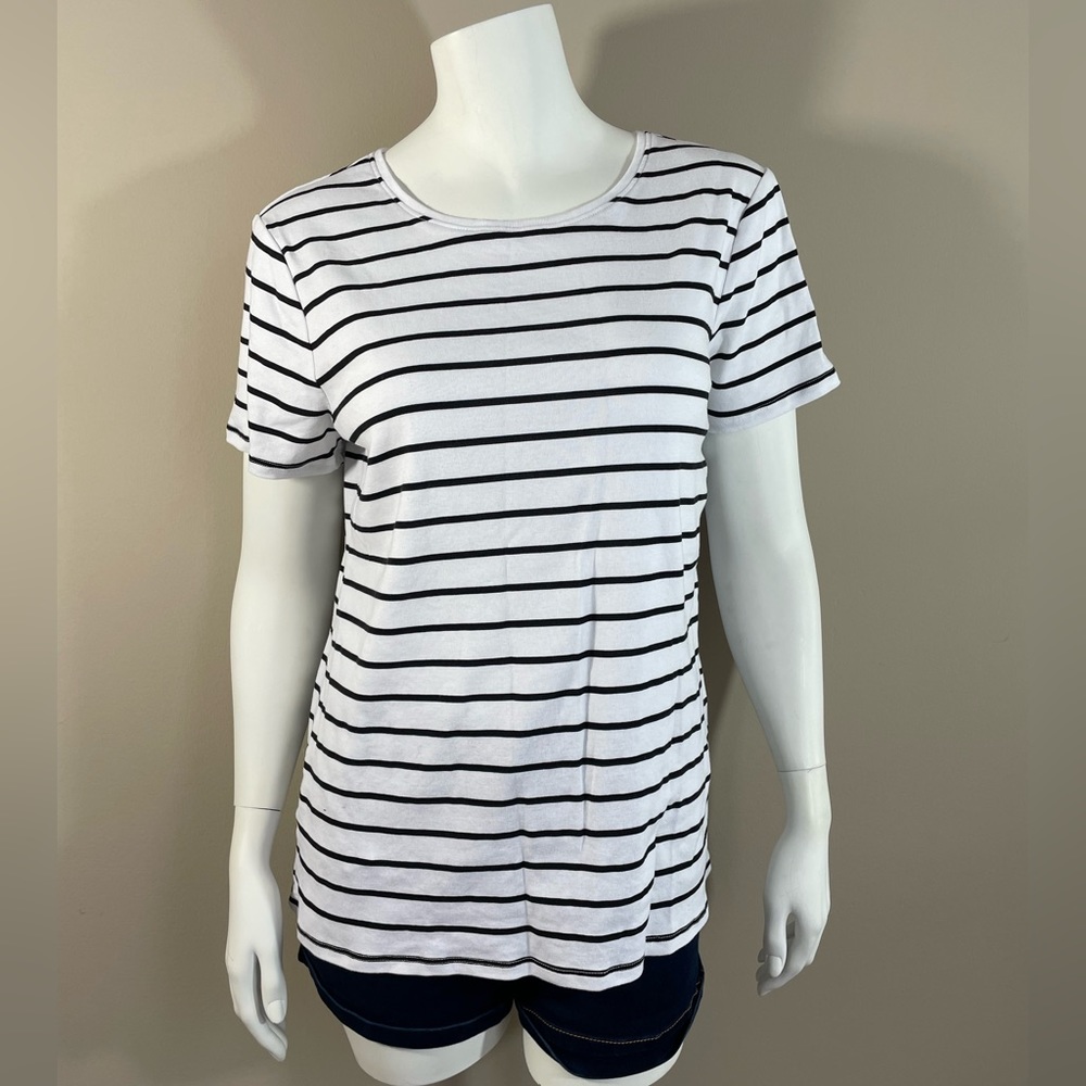 Croft & Barrow Striped Basic SS Top